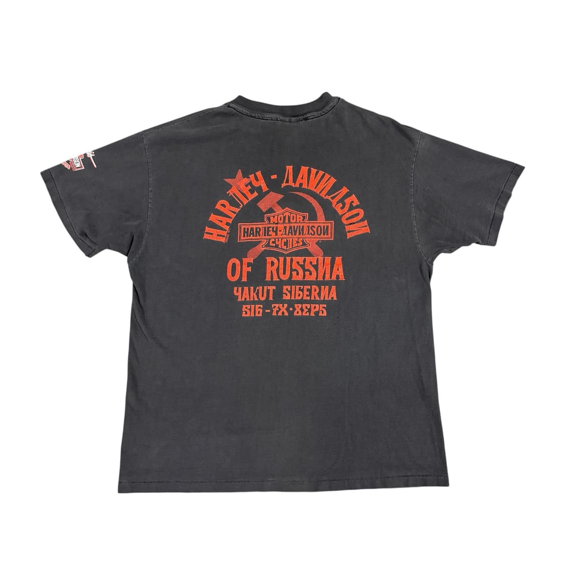 빈티지 90s Harley Davidson 할리데이비슨 러시아 티셔츠 상품이미지2