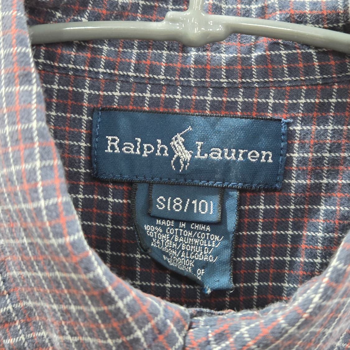 폴로랄프로렌 키즈 버튼다운 체크셔츠 S/8/10  상품이미지3