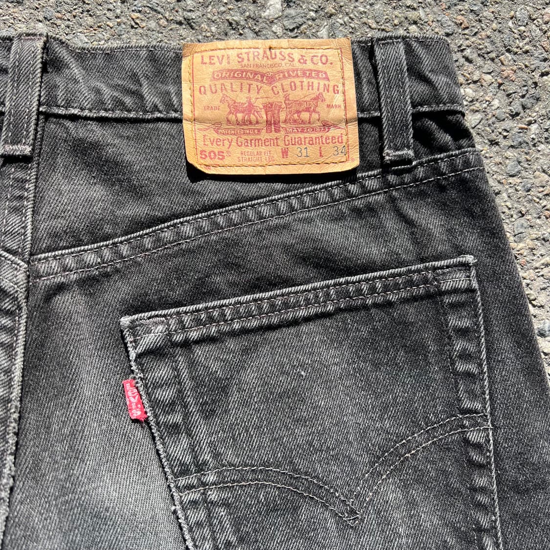 90‘s USA 리바이스 505 블랙 진 상품이미지7