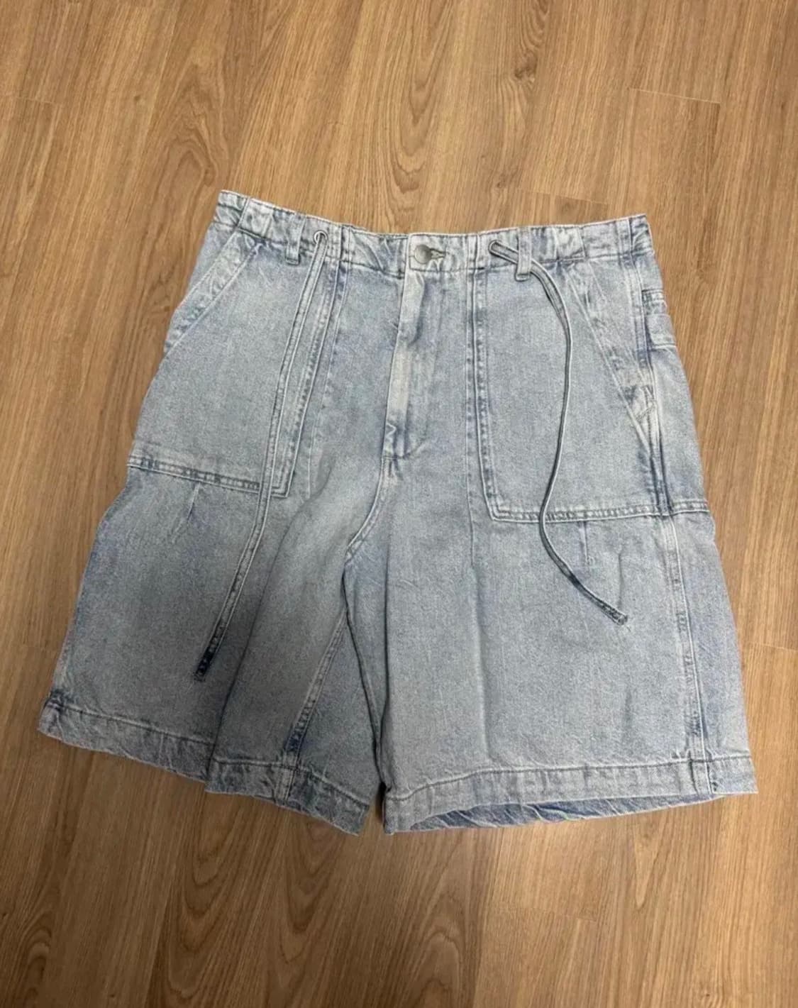 zara 자라 버뮤다 데님 스트링 반바지 32사이즈 판매 상품이미지1