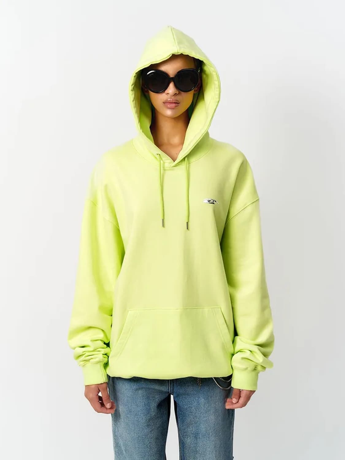 LEEY YEEL METALLIC OVERSIZED HOODIE 상품이미지3
