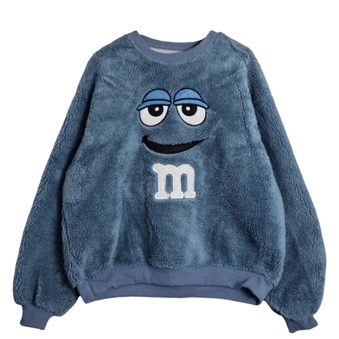 VOLCAN&APHRODITE M&M's 블루 캐릭터 보아 후리스 맨투맨 상품이미지1