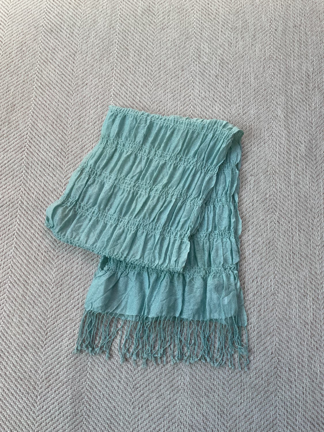 바시에 셔링 텍스처 프린지 머플러 J03751 상품이미지6