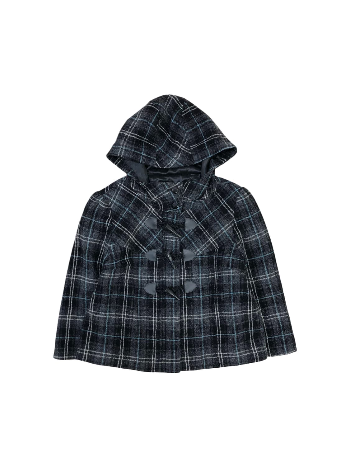 체크 떡볶이 더플 숏 코트 상품이미지2