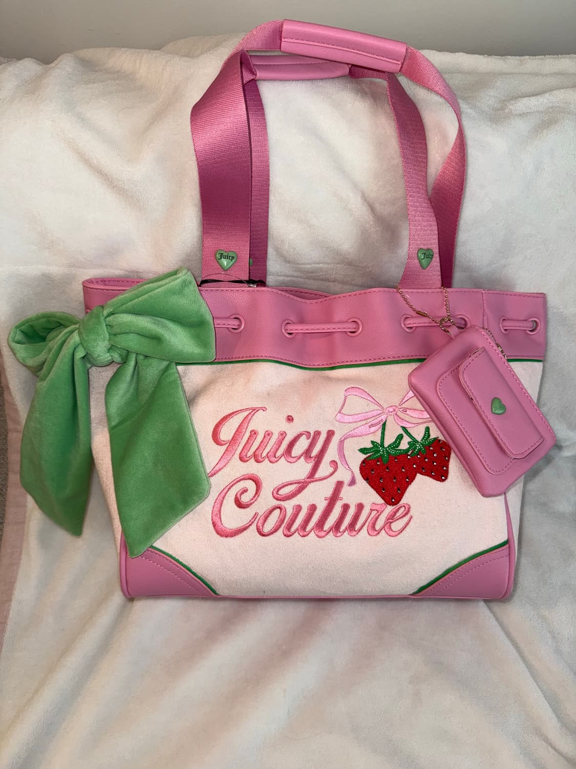 쥬시꾸뛰르 베이비핑크 딸기 데이드리머 토트백 히메갸루 베메클 베이비베어 상품이미지1