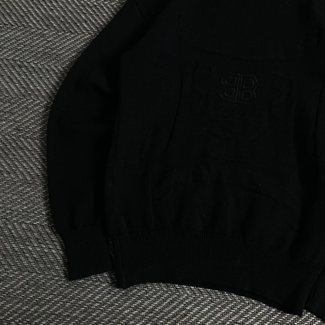 90s 발렌시아가 아카이브 빅로고 스웨터 블랙y 3119 상품이미지4