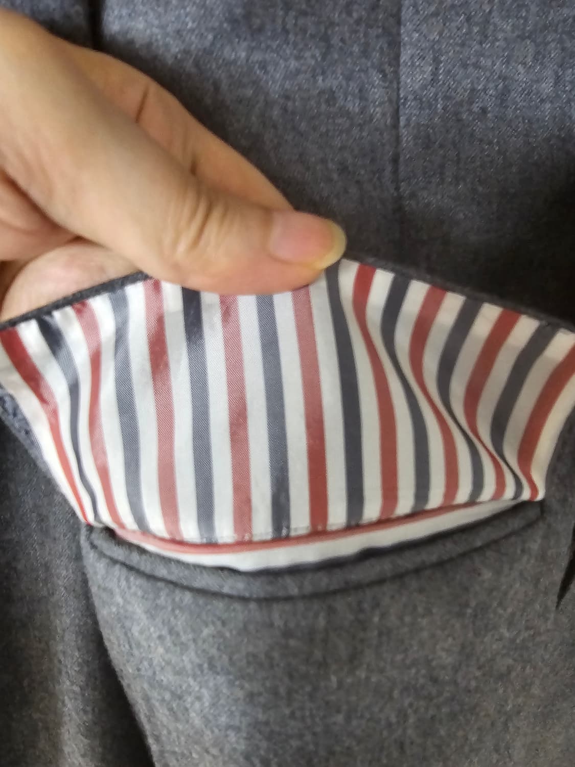 톰브라운 사선완장 플란넬 울 100% 자켓(2/100/정품) 상품이미지6