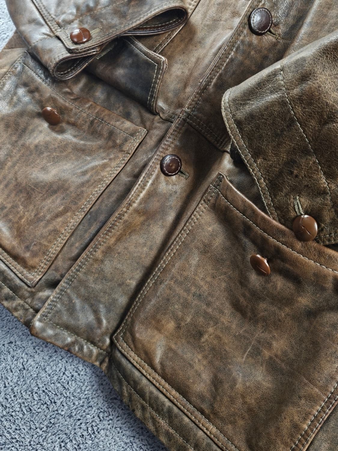 휴고보스 레더 사파리 웨스턴 카 코트 ( 48 ) / 11075 상품이미지5