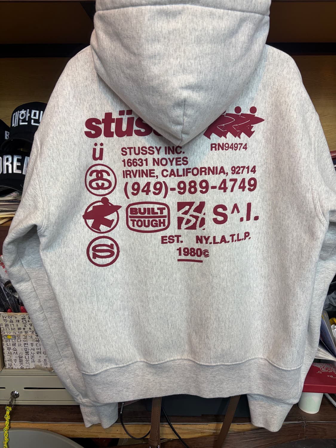 스투시 dna 후드집업  L사이즈 애쉬 상품이미지3