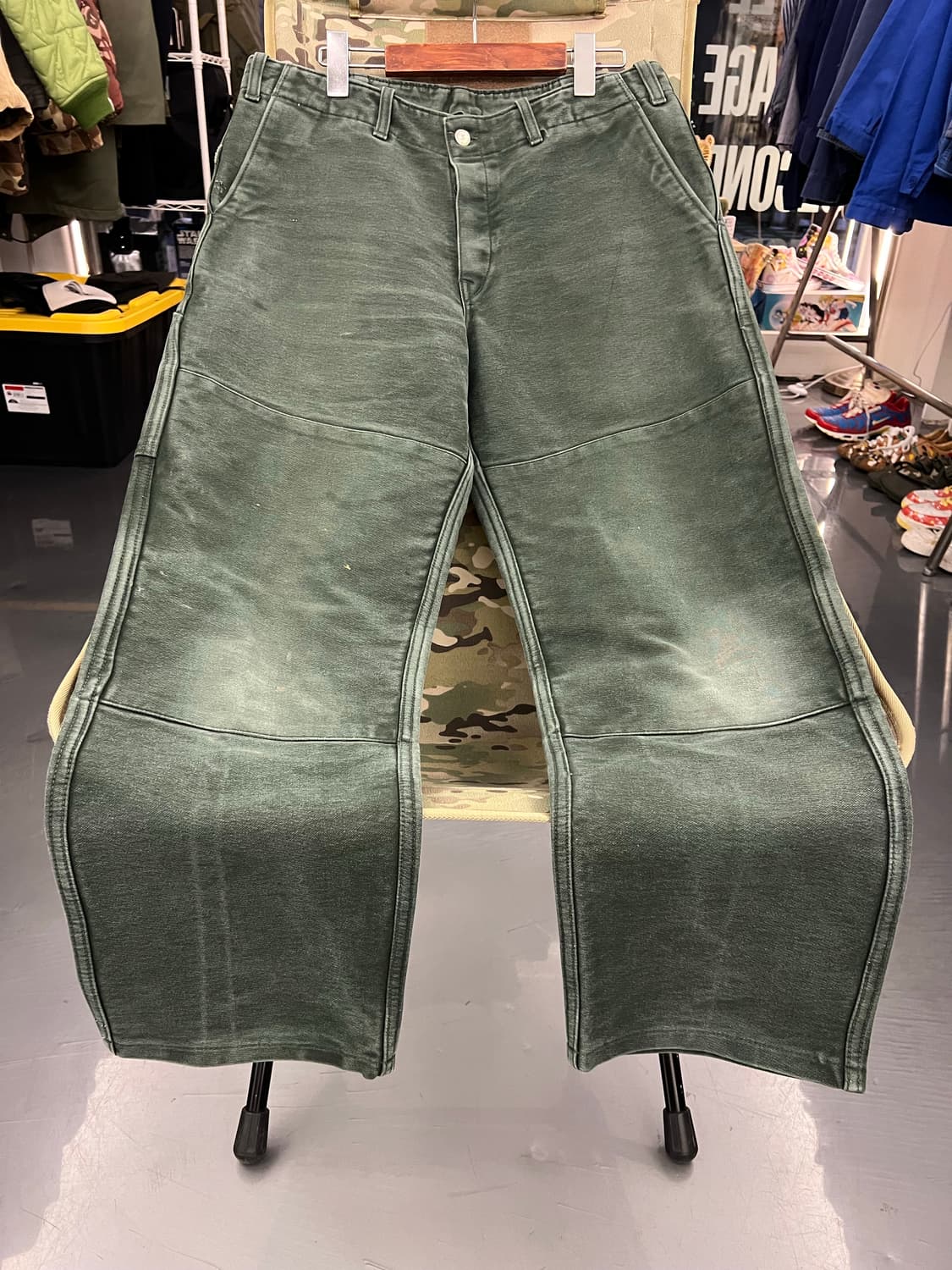 HARD FADED OLD MOLESKIN 더블니몰스킨모스그린워크팬츠 상품이미지4