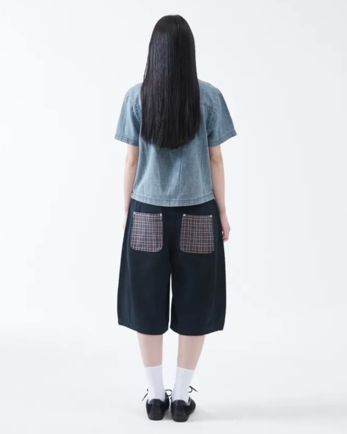 TCM check pocket half pants_L사이즈, 네이비 상품이미지6