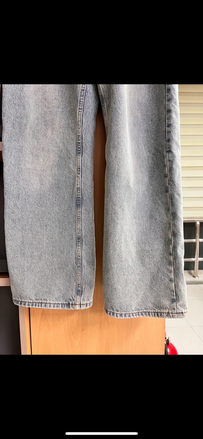 (M) 트릴리온 워싱 와이드 데님 팬츠 (BEIGE BLUE) 상품이미지5