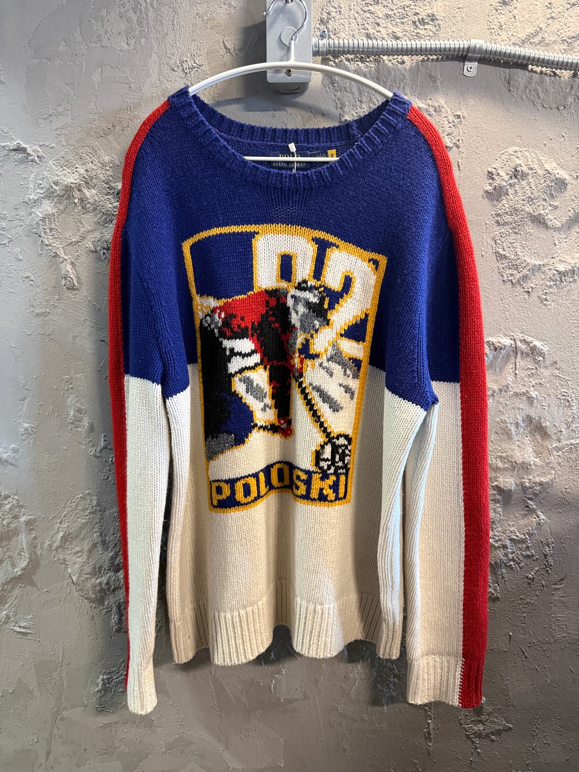 90s POLO RALPH LAUREN 폴로 스키 92 그래픽 니트 L 상품이미지1