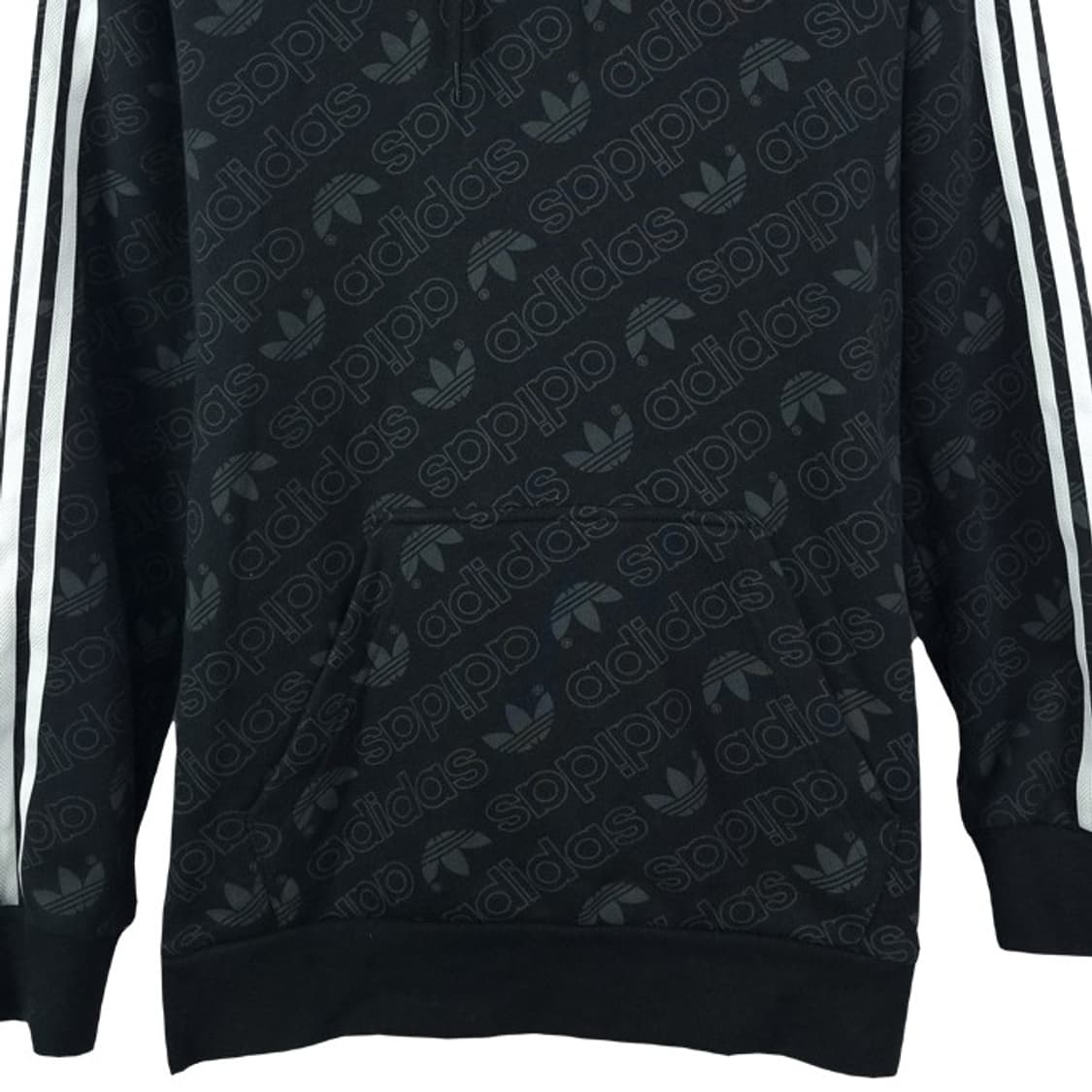 [아디다스] 멀티 패턴 삼선 후드티 블랙 M19371 상품이미지5