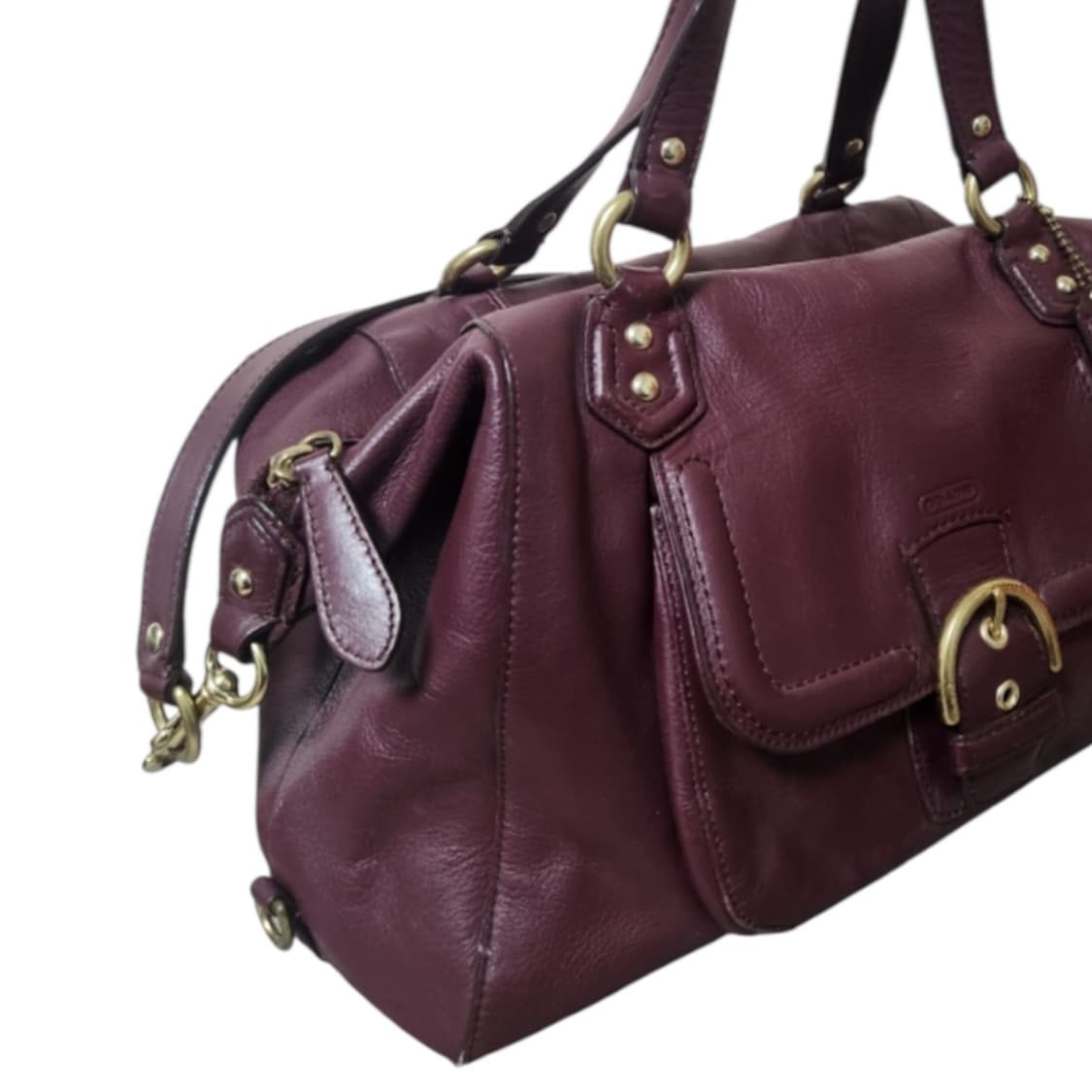 코치 Y2K 빈티지 버건디 토트백 상품이미지2