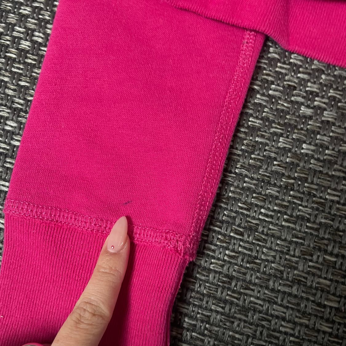 (딱붙핏) 홀리스터 핫핑크 레터링 포인트 후드 집업 XS 상품이미지9