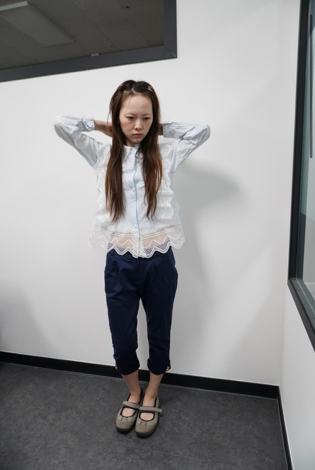 시소르타 빈티지 페어리 블라우스 & 카프리 팬츠 세트 상품이미지1