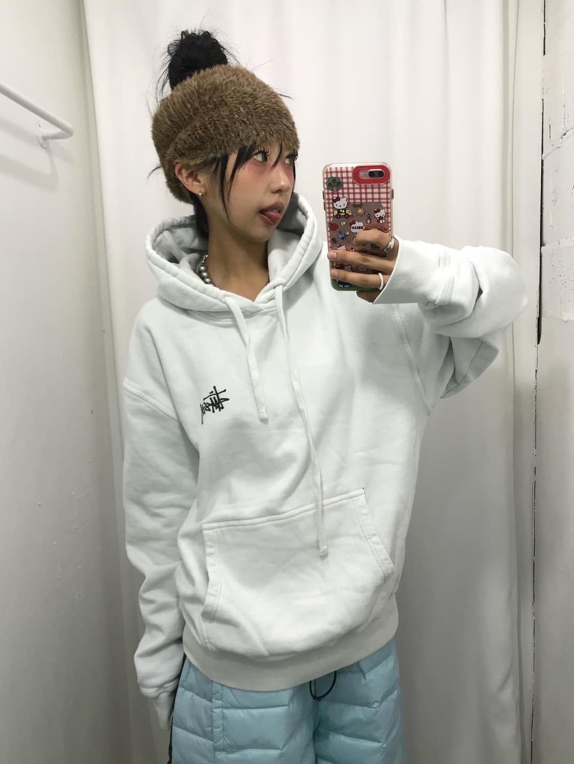 Stussy Stock Logo Hoodie 상품이미지5