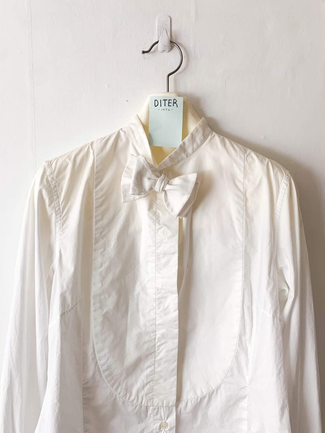 폴스미스 Paul Smith Women 화이트 턱시도 보우타이 셔츠 블라 상품이미지4