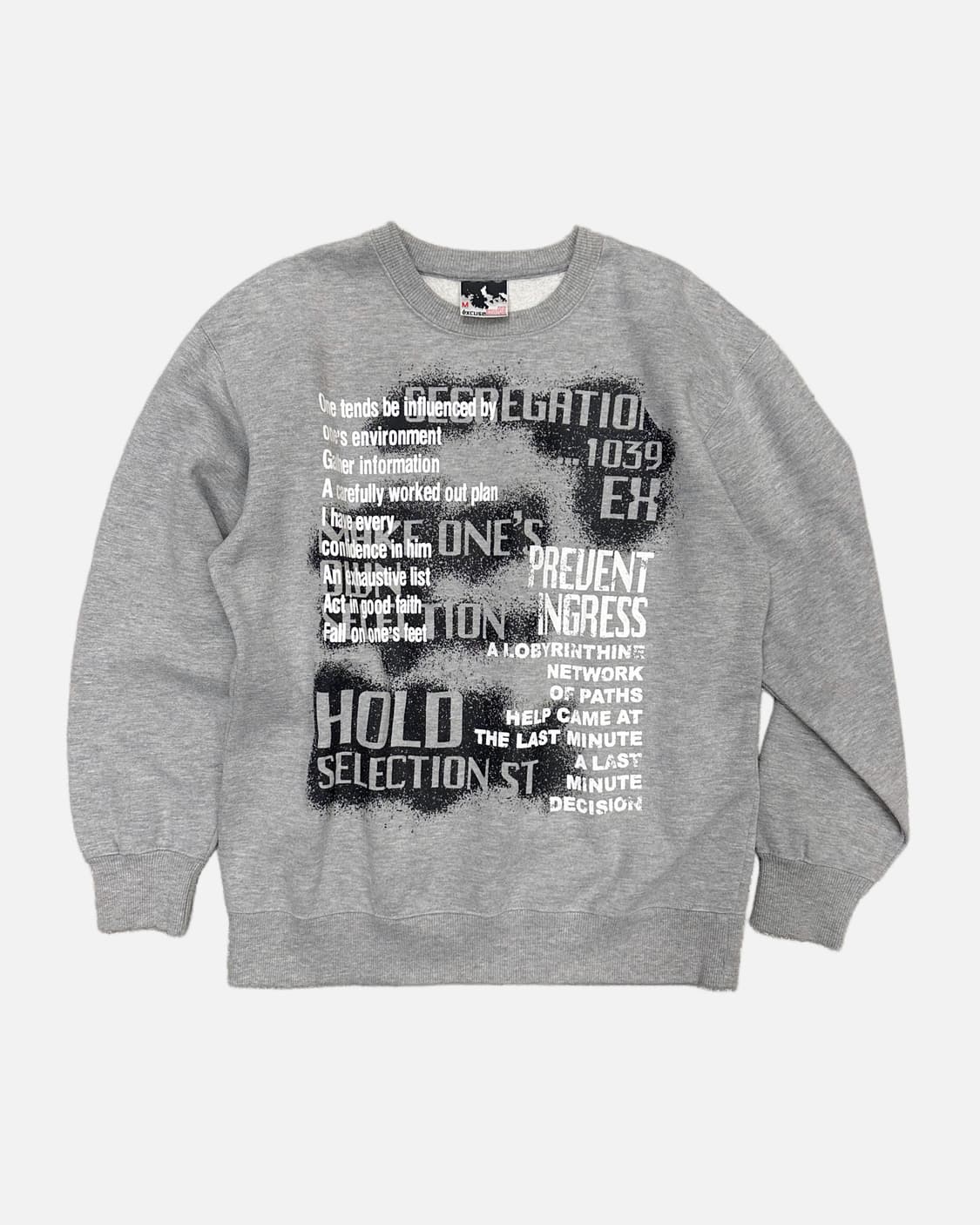 grunge lettering grey sweatshirt 상품이미지1