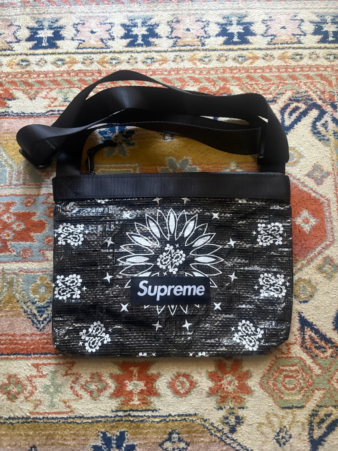슈프림 Supreme Bandana Trap Side Black - 21 상품이미지3