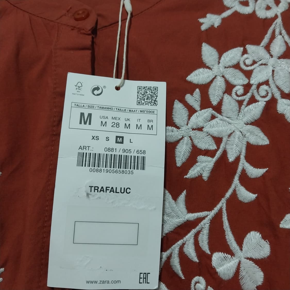 자라 미사용 블라우스 66 오버핏  상품이미지3