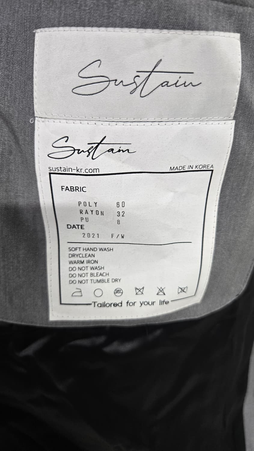 새상품)sustain 서스테인 사이드 레이스업 노카라 자켓 상품이미지6