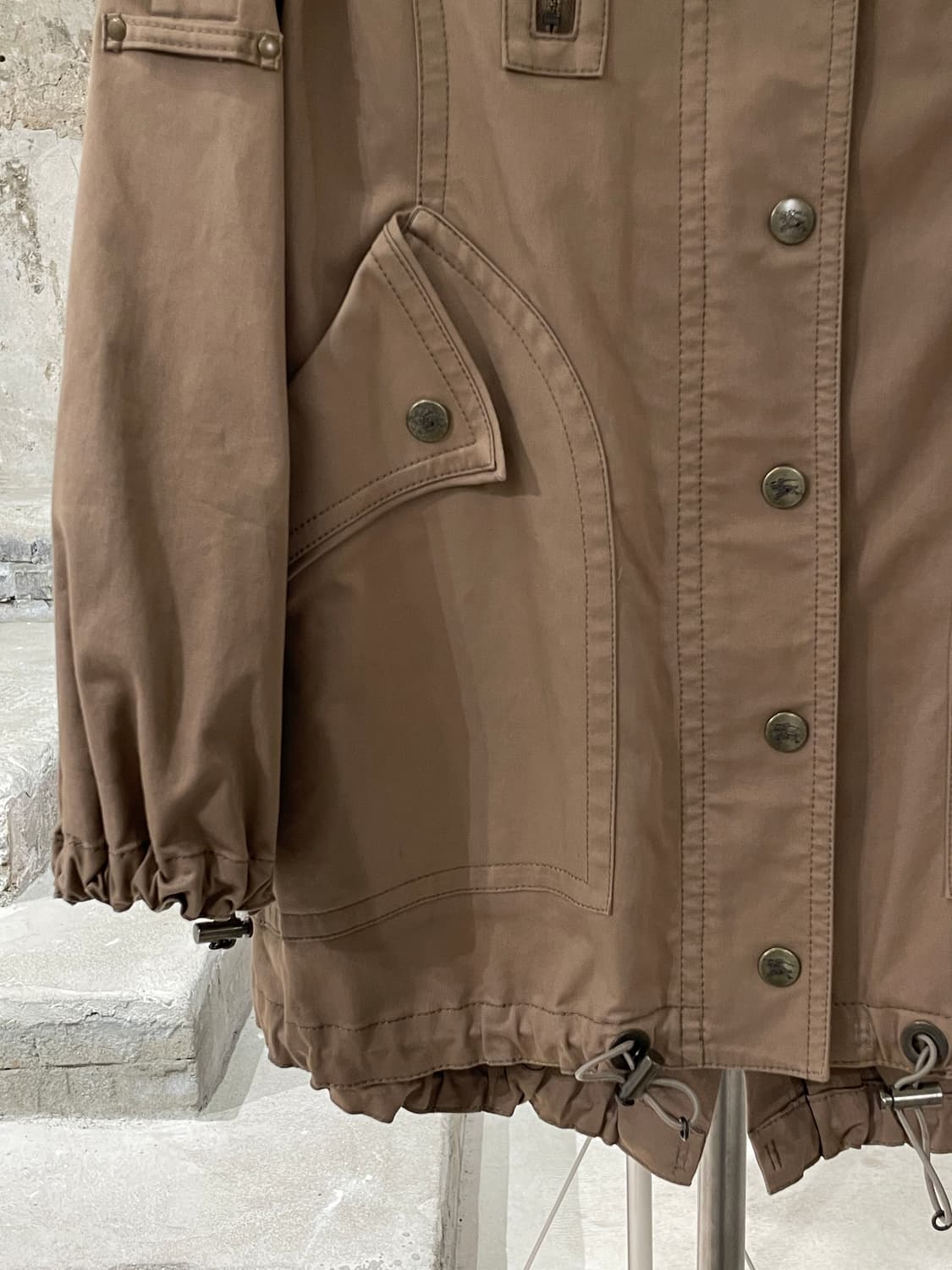 버버리 블루라벨 브라운 스트링 후디 야상 자켓 상품이미지4