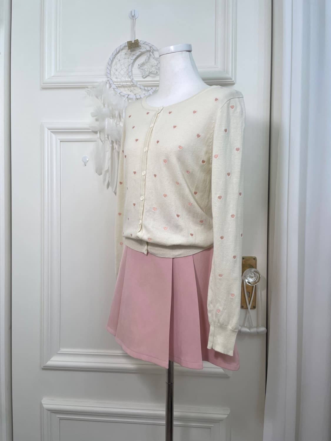 pink lovely pleats point mini skirt 상품이미지5