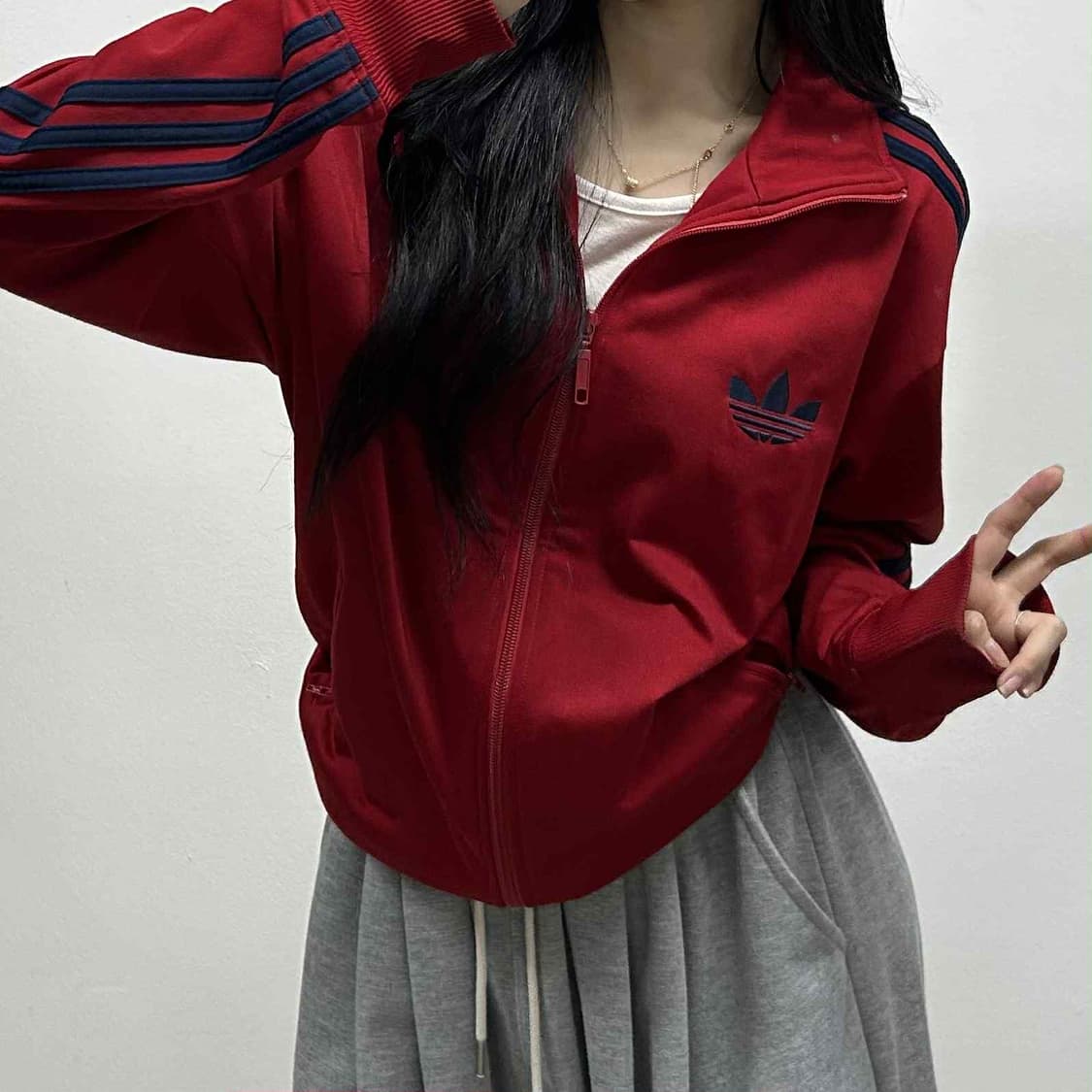 아디다스 버건디 구파이어버드 대장급 트랙탑 희귀져지(M) 상품이미지1