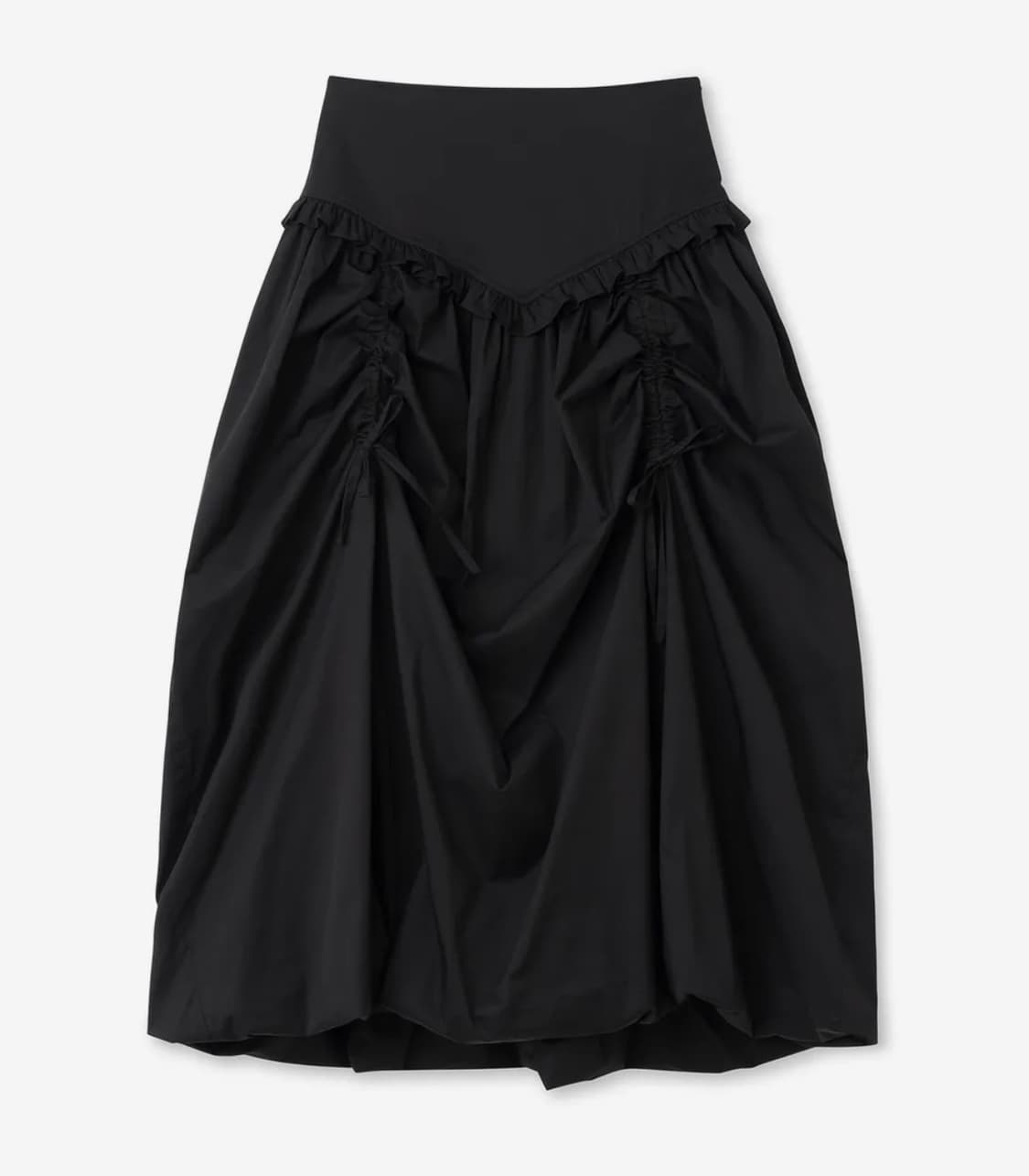 밀로 우먼 벌룬 셔링 맥시 스커트 [블랙] 상품이미지1