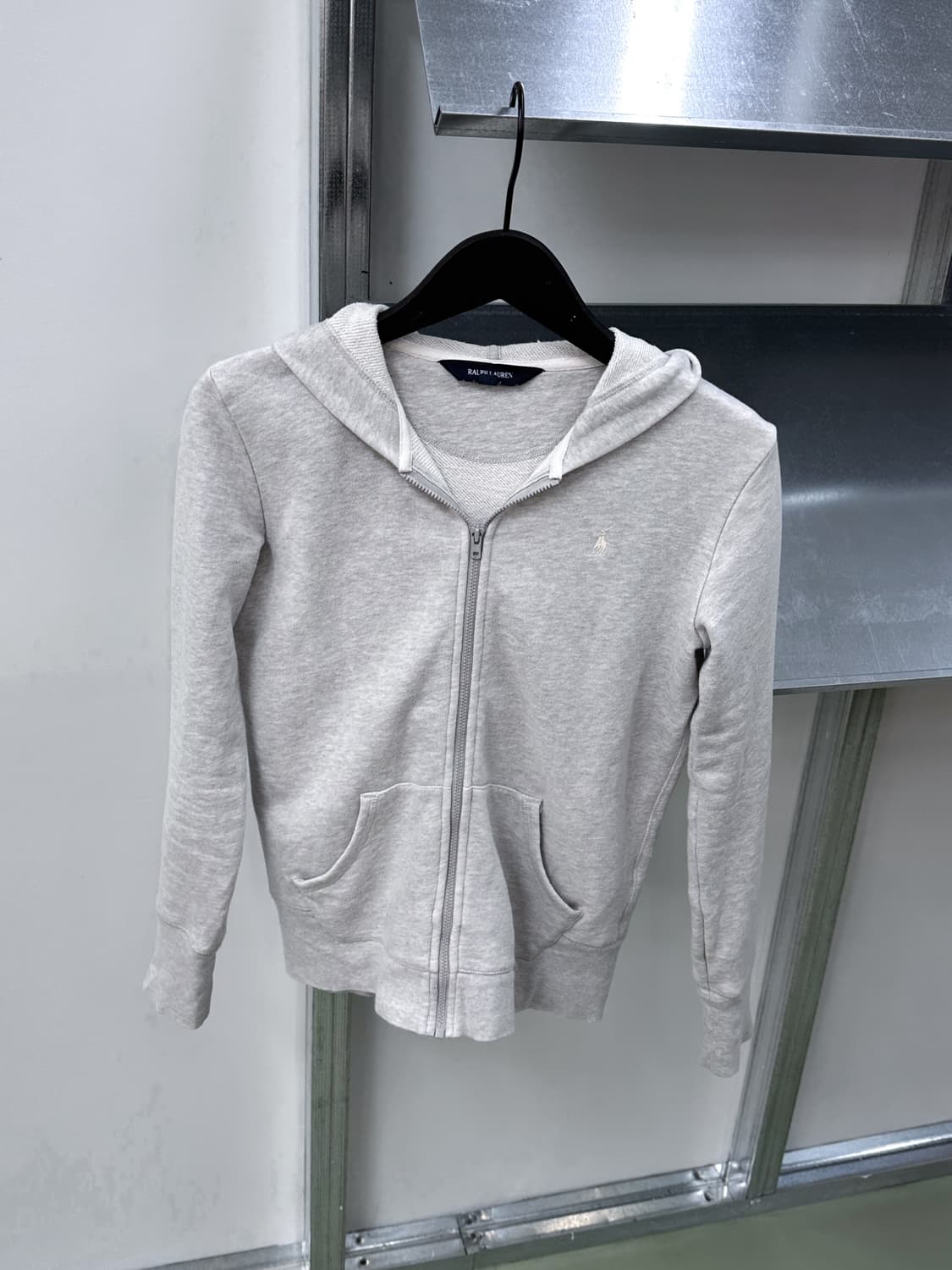 polo light gray zip hoody 상품이미지2