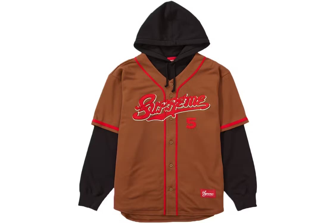 슈프림 supreme 22ss 베이스볼 져지 후드 상품이미지1