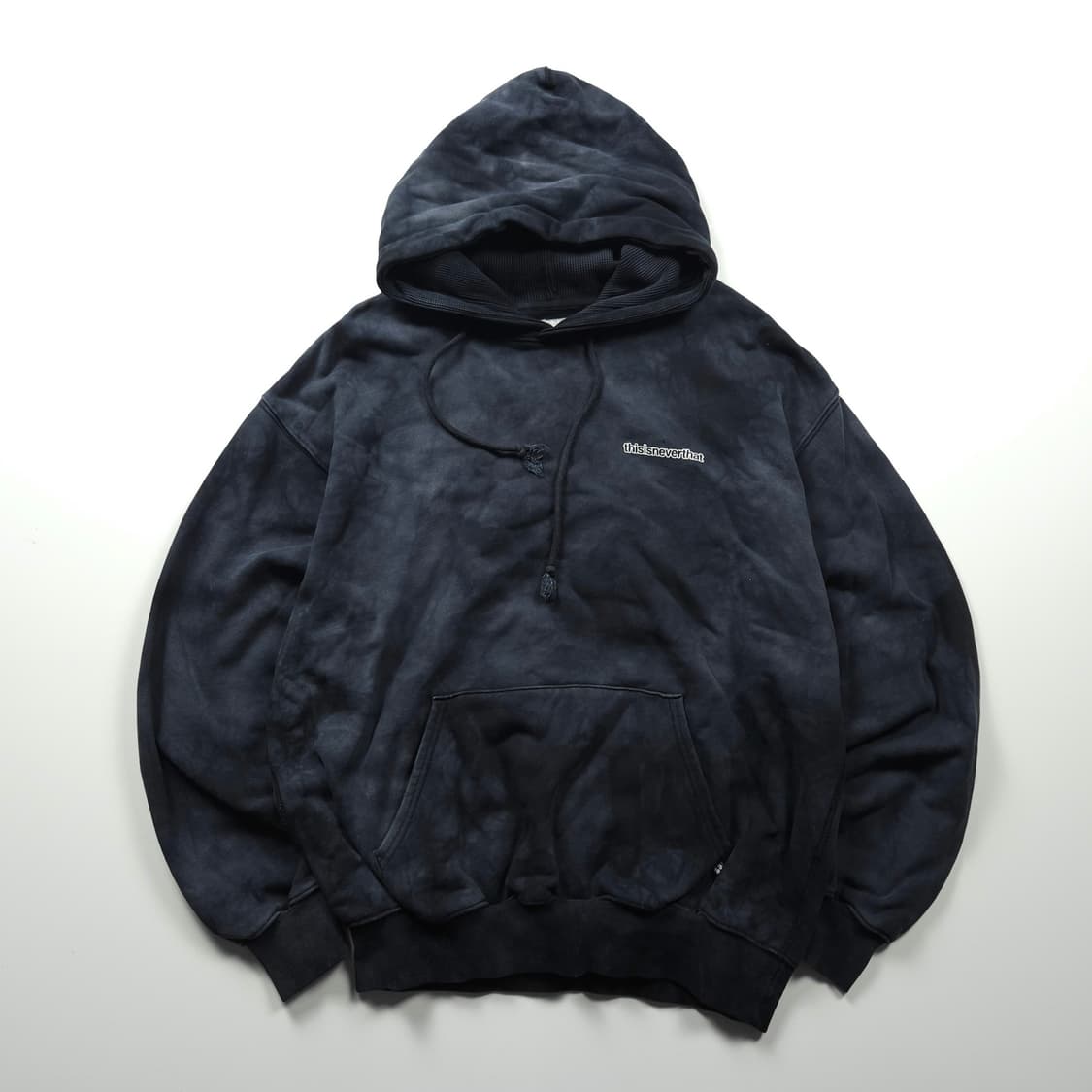 디스이즈네버댓 빅로고 블리치드 후드 티셔츠 (L) 상품이미지2