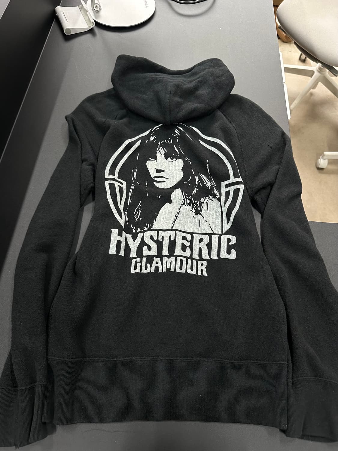 히스테릭글래머 히스걸 빅로고후드집업 블랙 상품이미지6