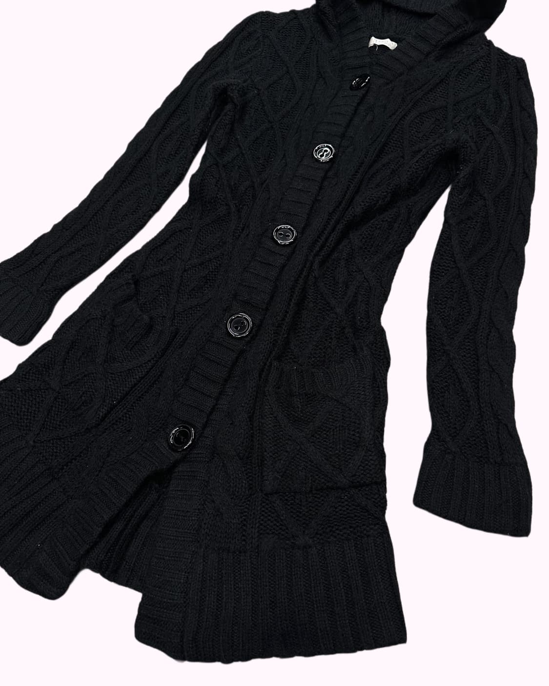 knit long hood cardigan 상품이미지3