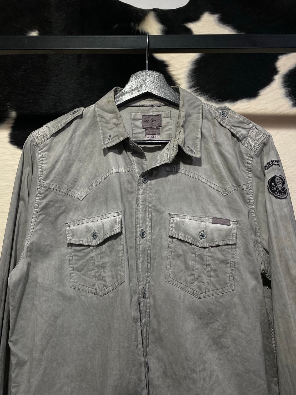 Pepe jeans 머슬핏 웨스턴 워싱 셔츠 상품이미지2