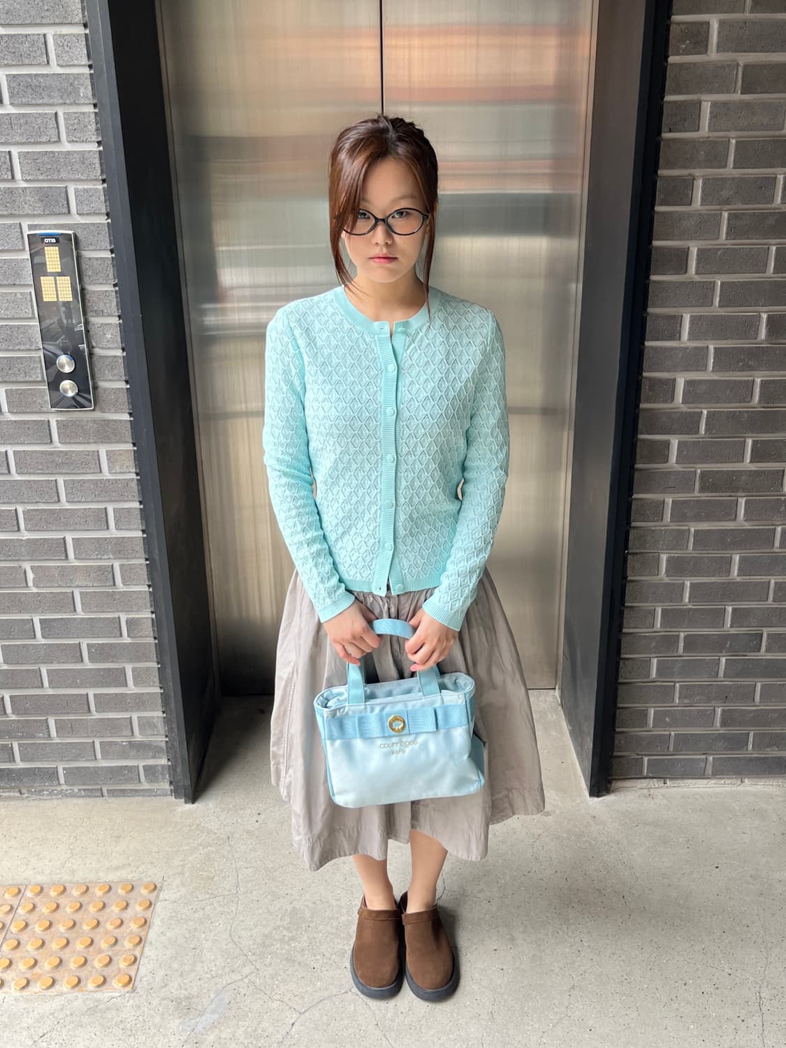 Courreges 꾸레쥬 로고 버튼 가디건 상품이미지2