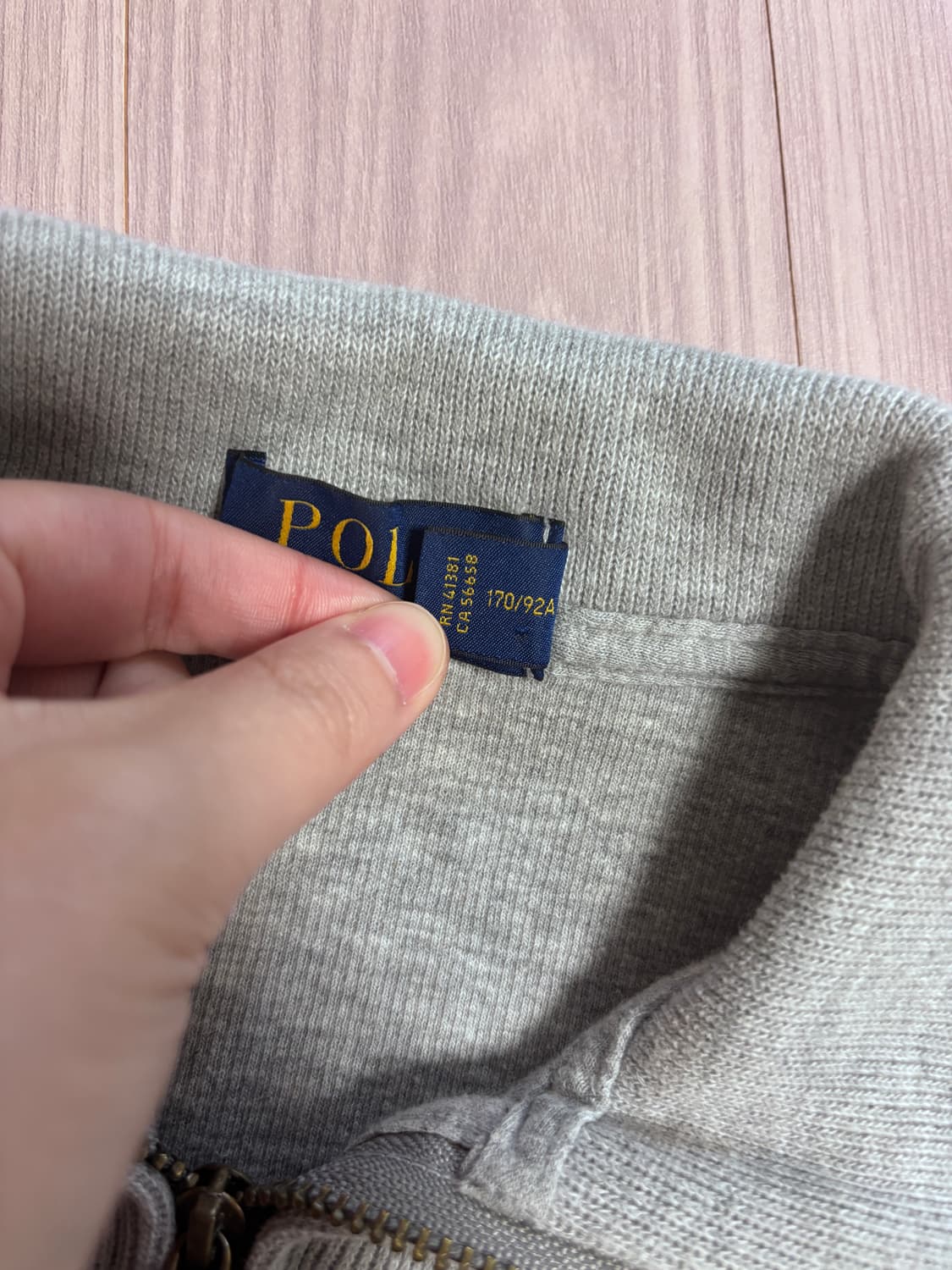 폴로 랄프로렌 반집업 니트 그레이 S 상품이미지3
