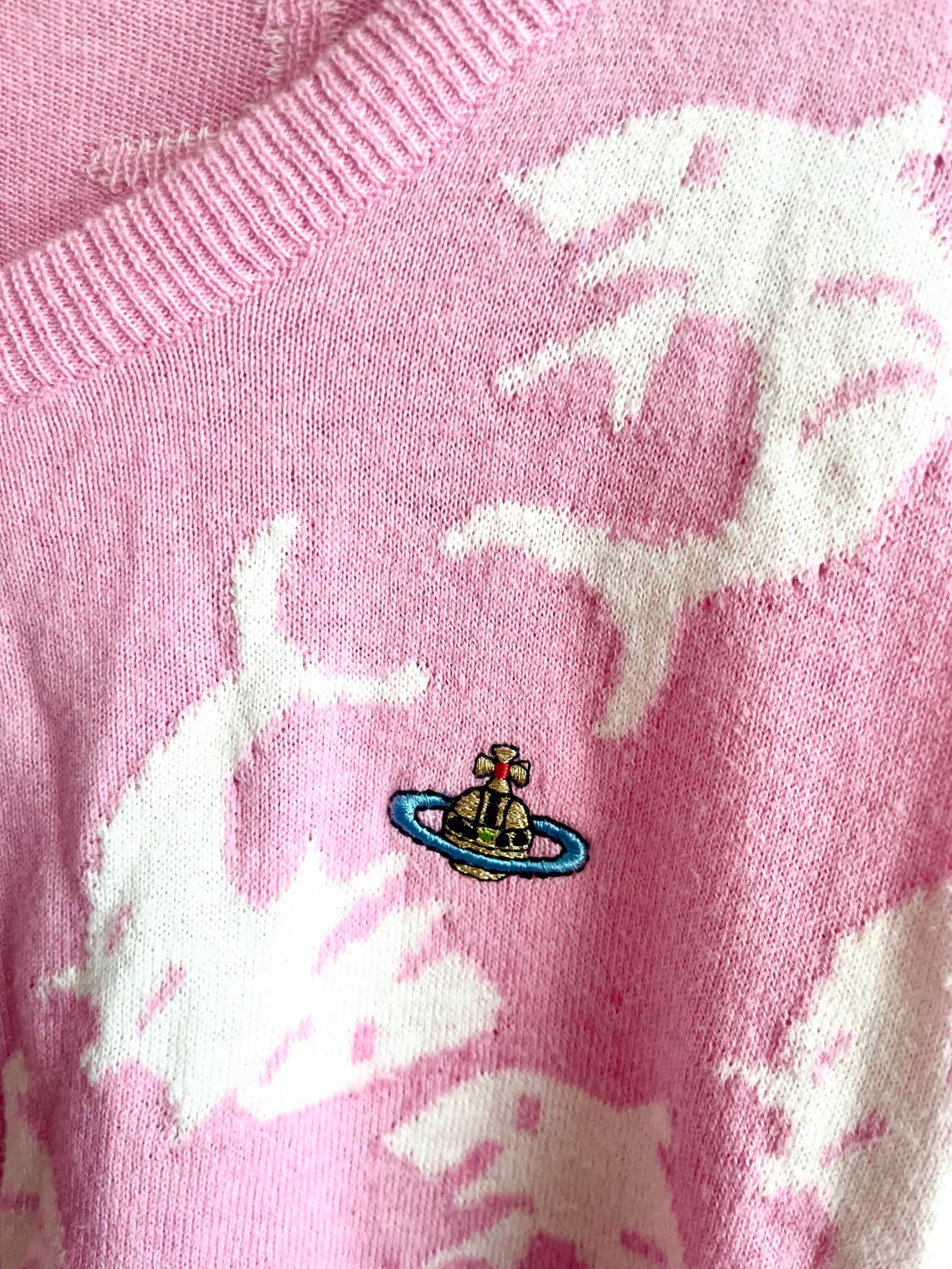 비비엔 웨스트우드 7부 소매 핑크 카디건 상품이미지5