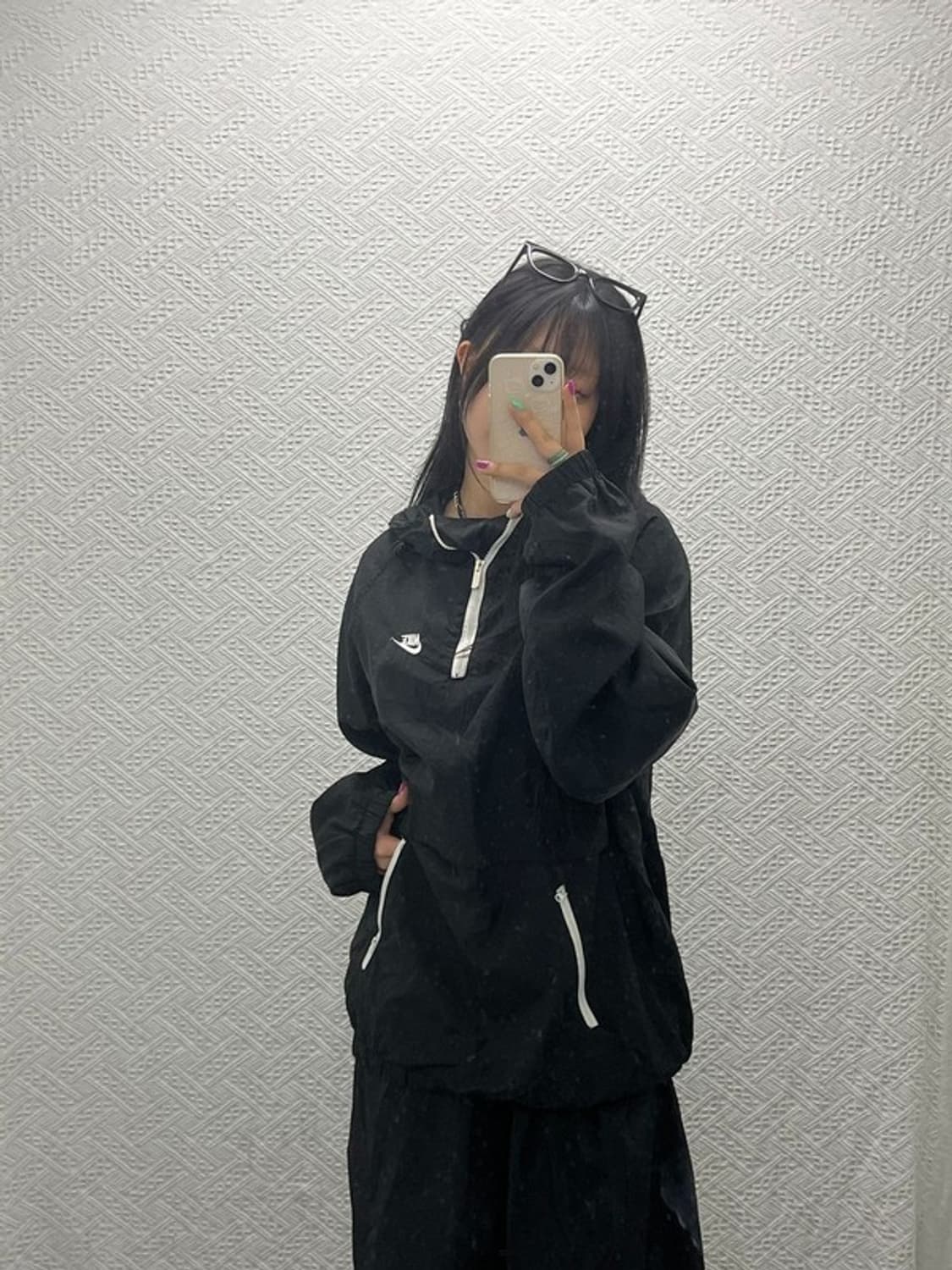 나이키 빈티지 언라인드 오버핏 반집업 바람막이 아노락 XL C06602 상품이미지2