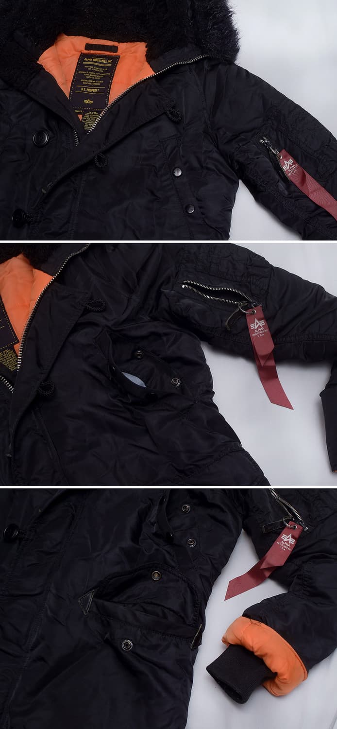 알파 인더스트리 N3B 블랙 익스트림 콜드웨더 파카 (95+) 상품이미지8