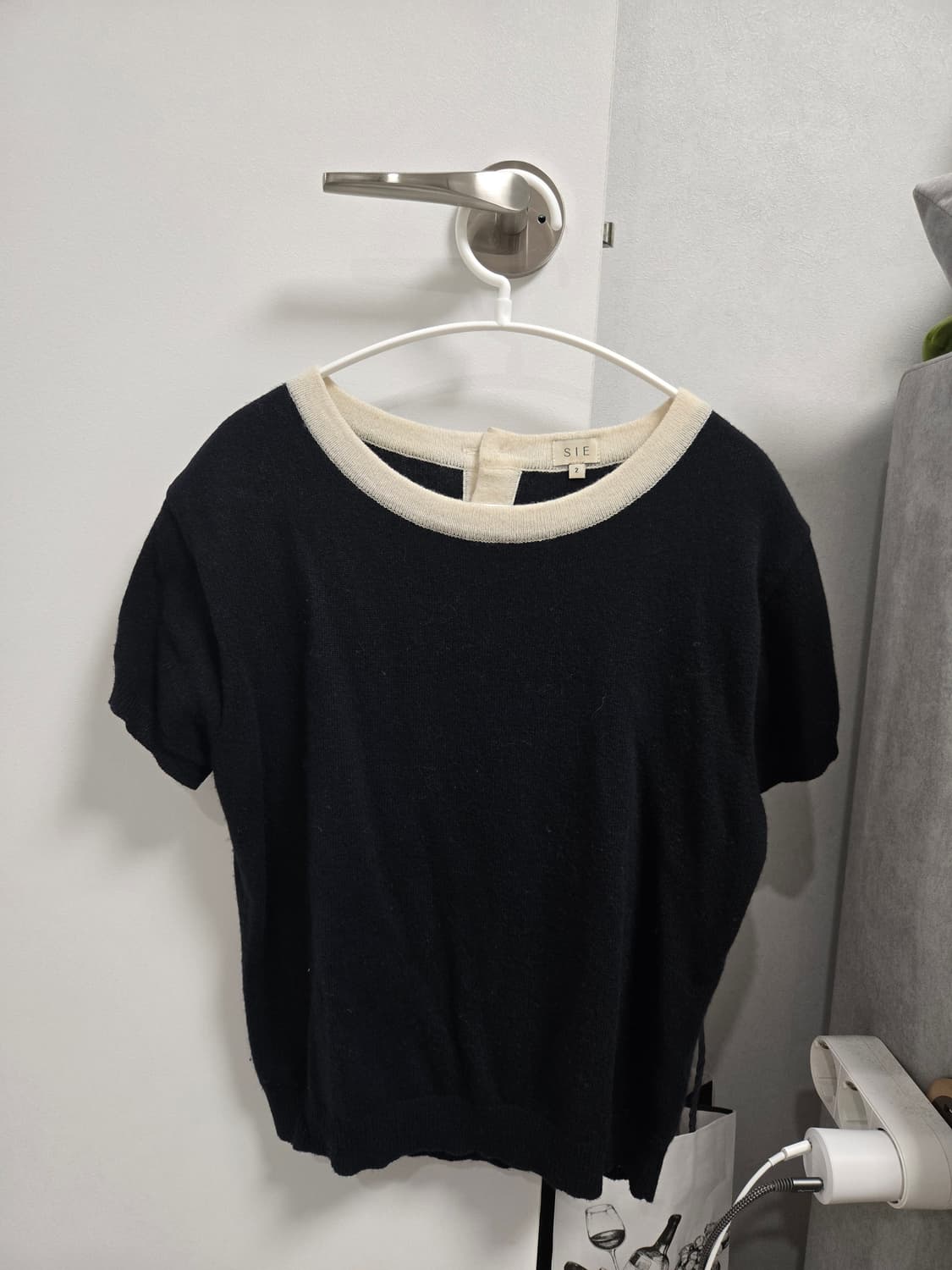 SIE 시에 코코트리밍 가디건 니트 셋업🤍🖤 상품이미지2