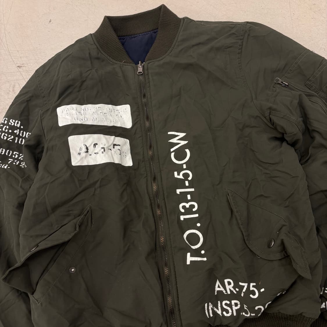 빈티지 리버시블 에어포스 프린팅 항공점퍼 상품이미지2