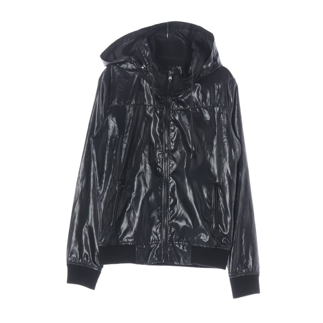 EDWIN 유광 블랙 후드 집업 자켓 S 상품이미지1