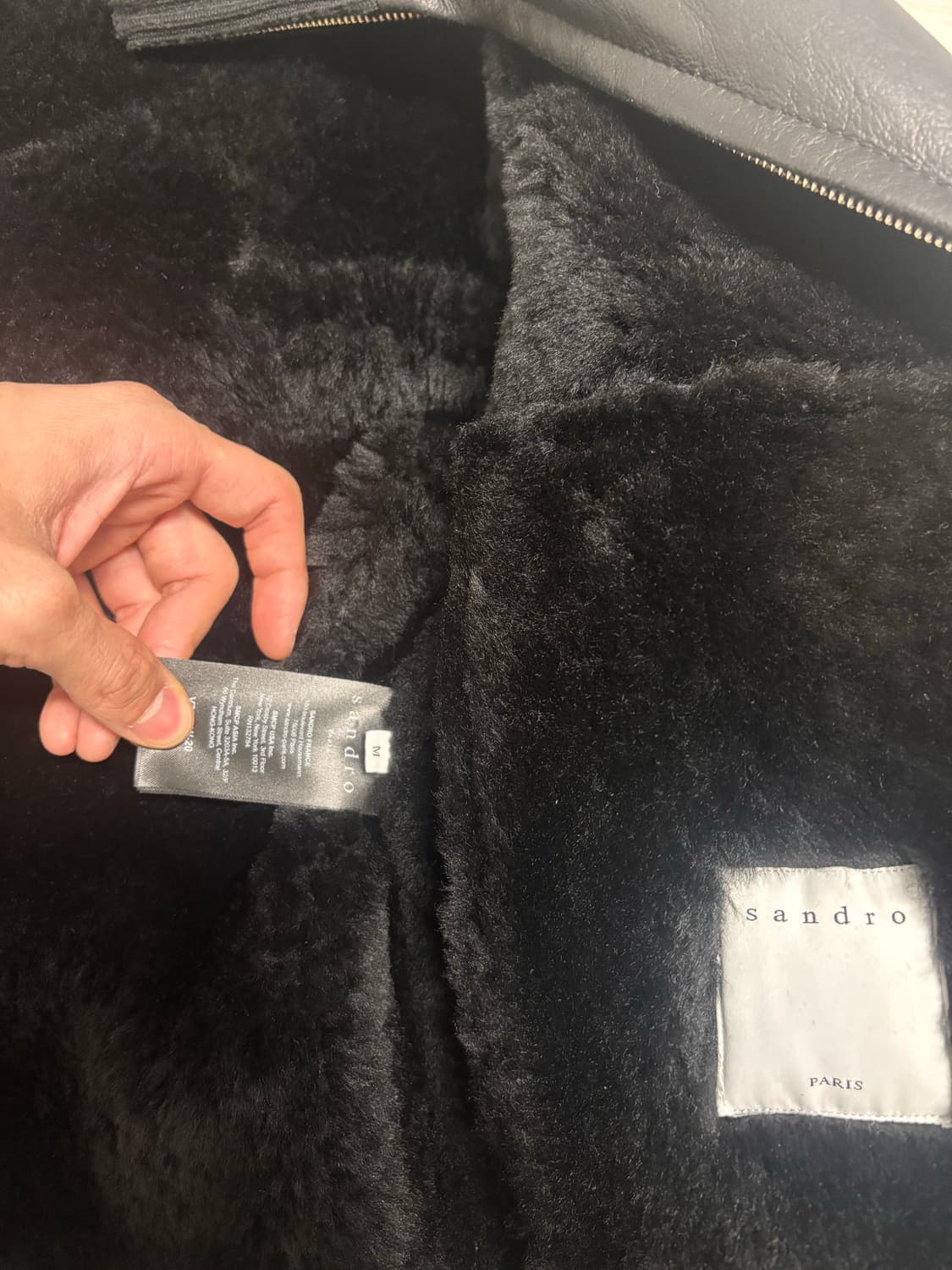 (Msize) 산드로 시어링 무스탕 자켓 상품이미지3