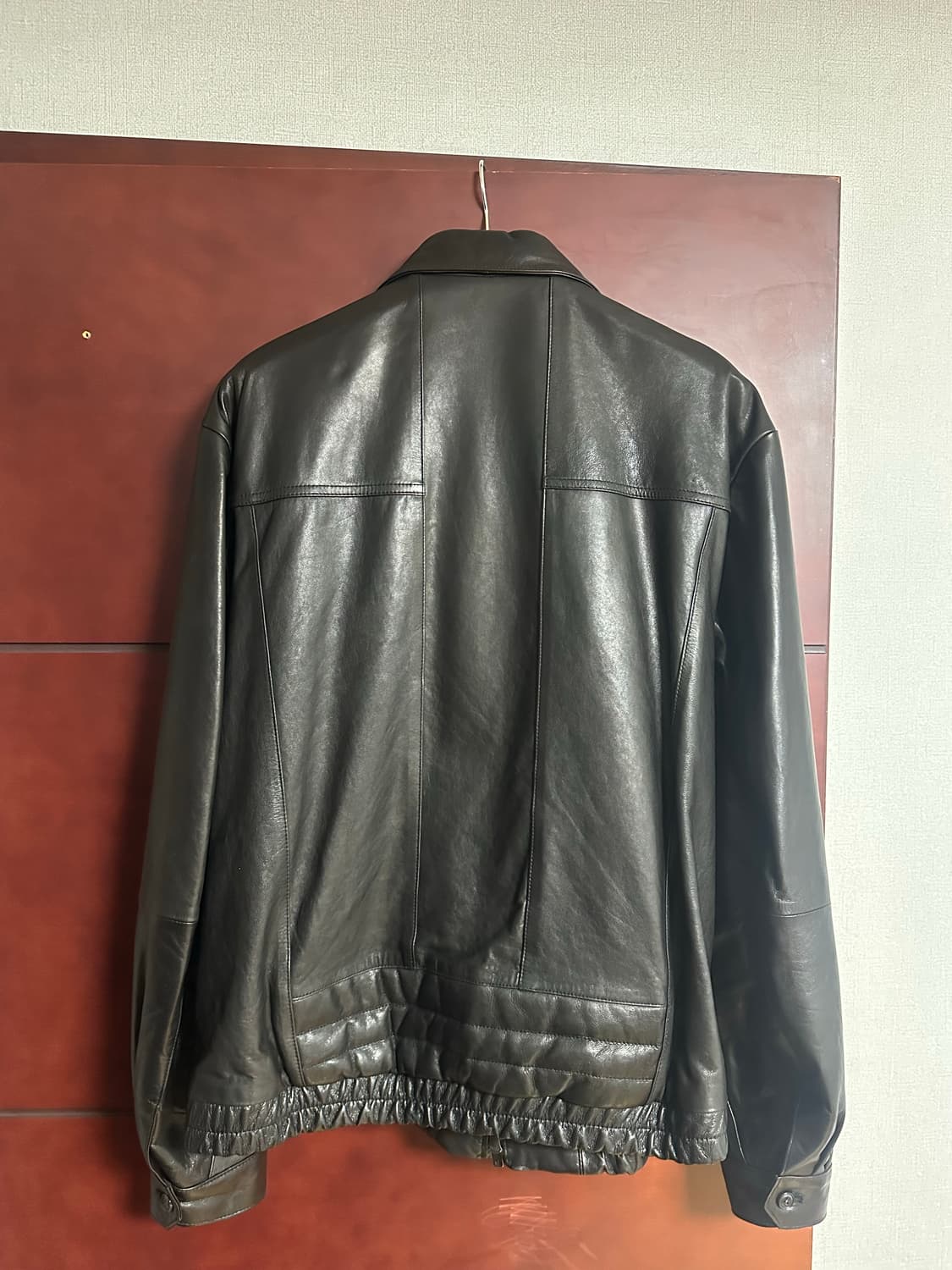 [4] 해칭룸 램스킨 블랙 레더 자켓 상품이미지2