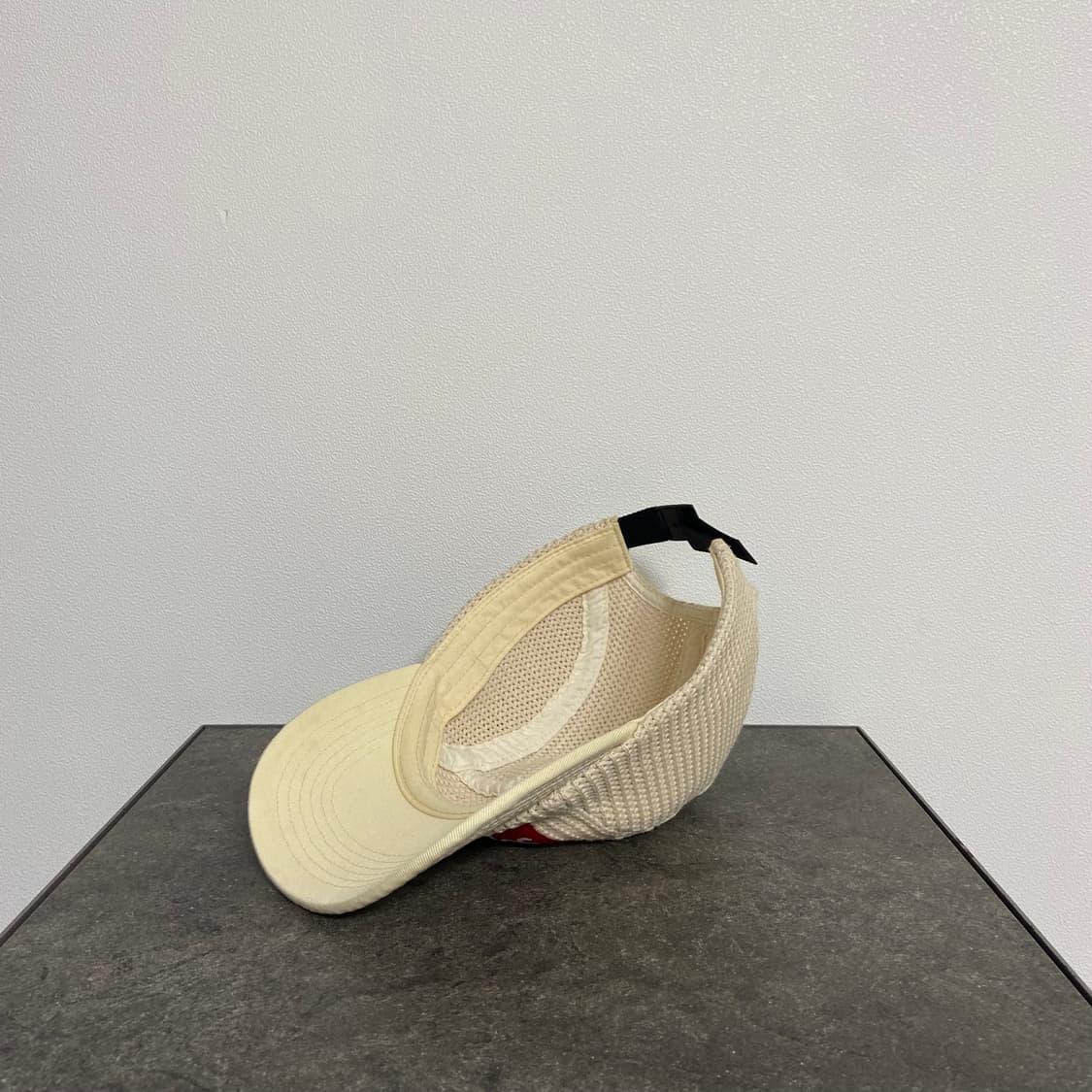 슈프림 캠프캡 모자 스트링 내츄럴 레드 박스로고 상품이미지6