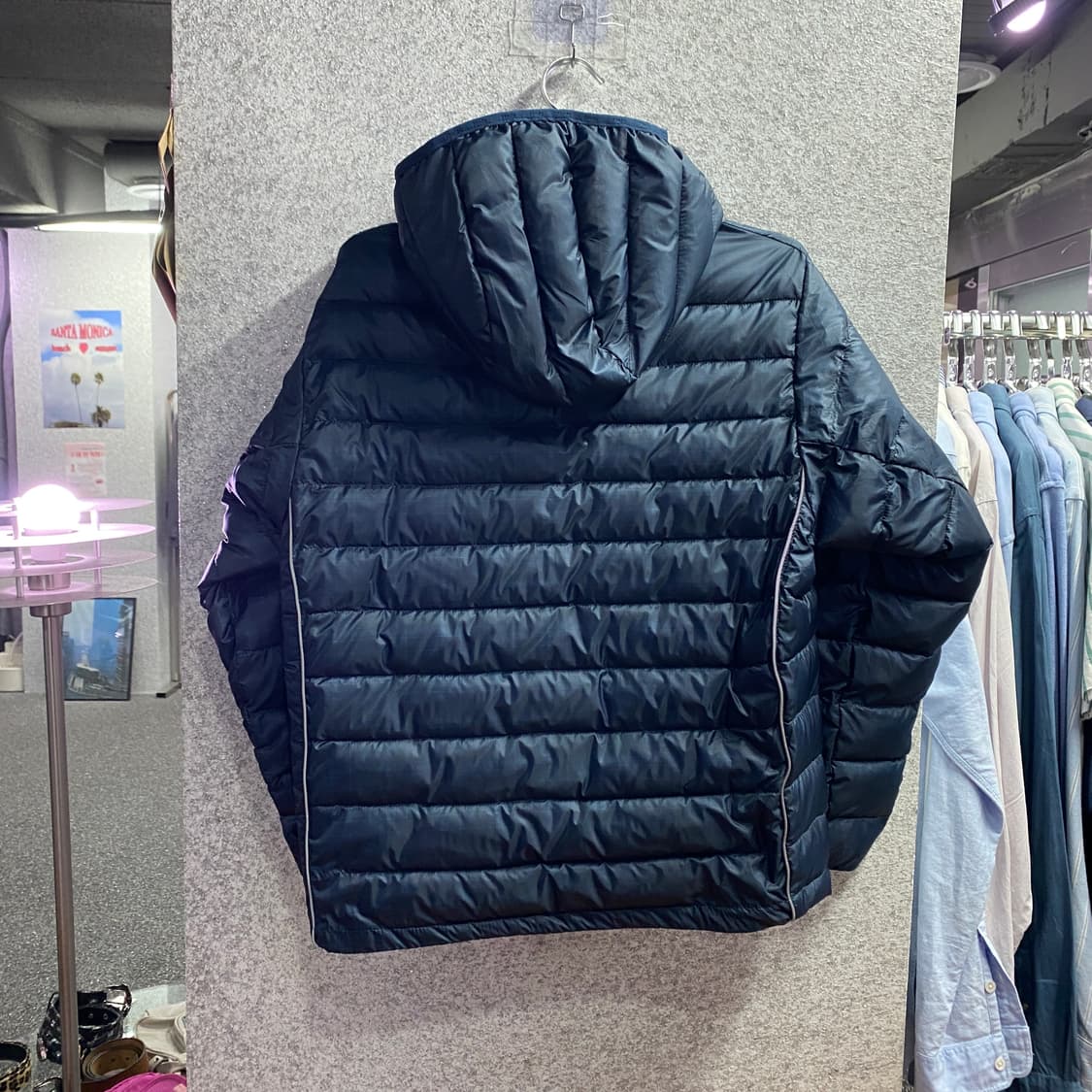 Mmlg 네이비 스몰로고 경량패딩 B3206 상품이미지4