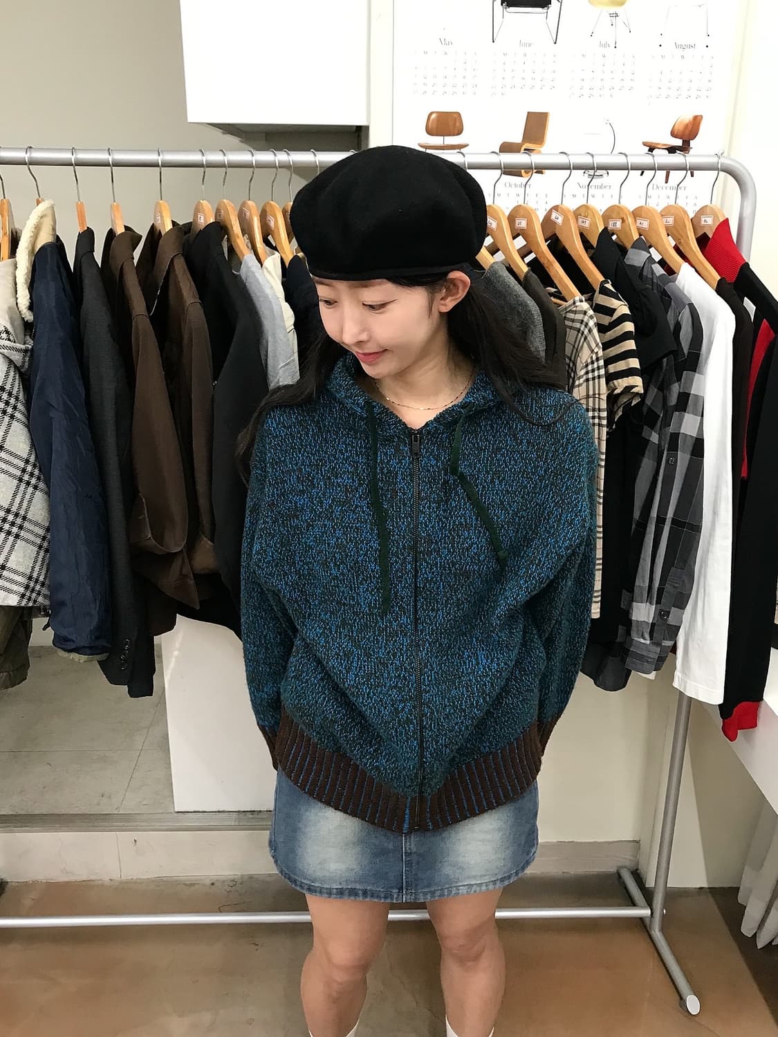 마르니x유니클로 니트 후드 집업 상품이미지6